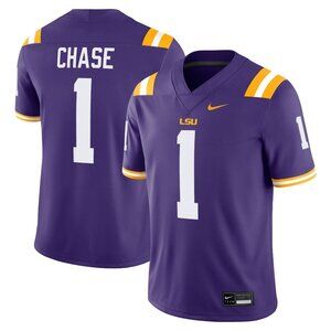 Mens Youths Optional Item For Ja'Marr Chase Purple Vapor Stitched Jersey